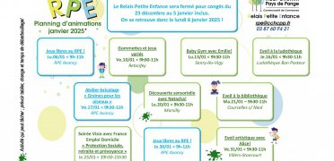 PLANNING DES ANIMATIONS RPE - JANVIER & FÉVRIER 2025